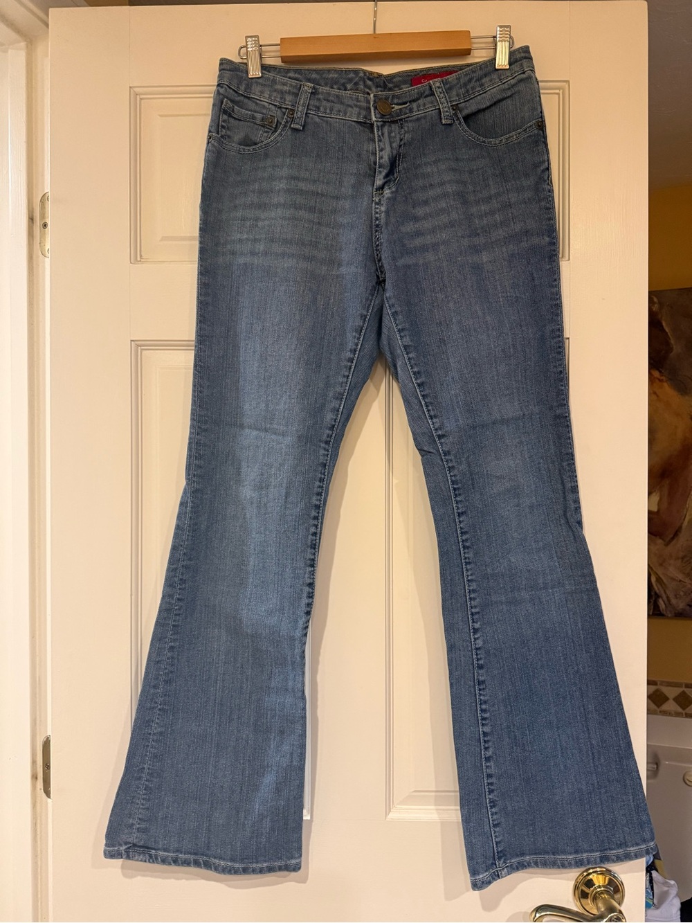 Seven7 Women's Medium Blue Flare Jeans